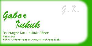 gabor kukuk business card